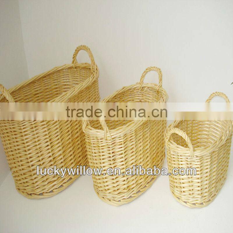 high quality bulk wicker basket with handle wholesale