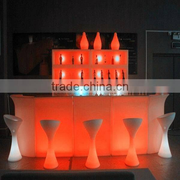 Comfort Hot Quality Pe Plastic Led Furniture Bar Counter