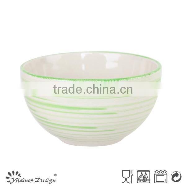 Blue round tableware cereal bowl blue color high quality microwave safe bowl