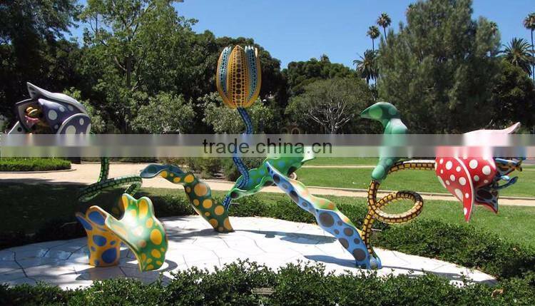 garden decoration metal craft contemporary flower sculptures for sale