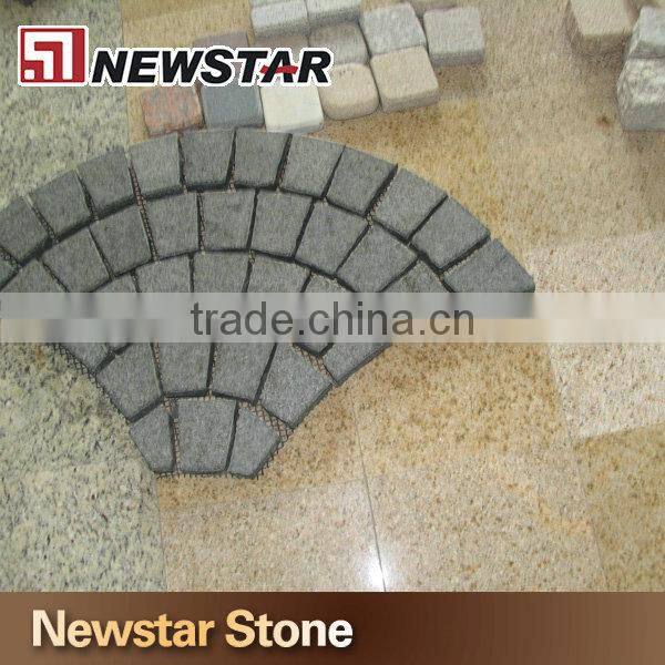 Cobblestone black paving stone black basalt pavers
