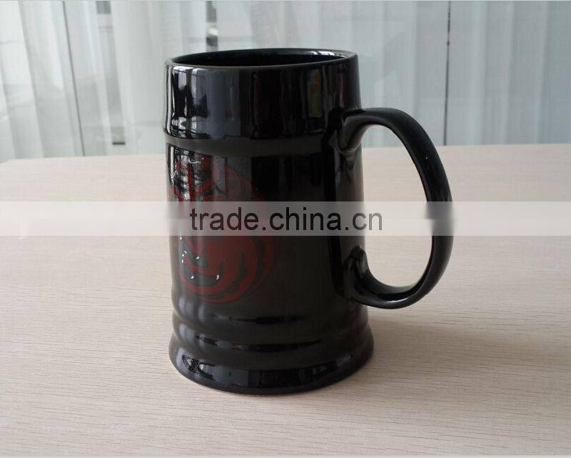 Cheap bulk promotion ceramic 23oz beer mug