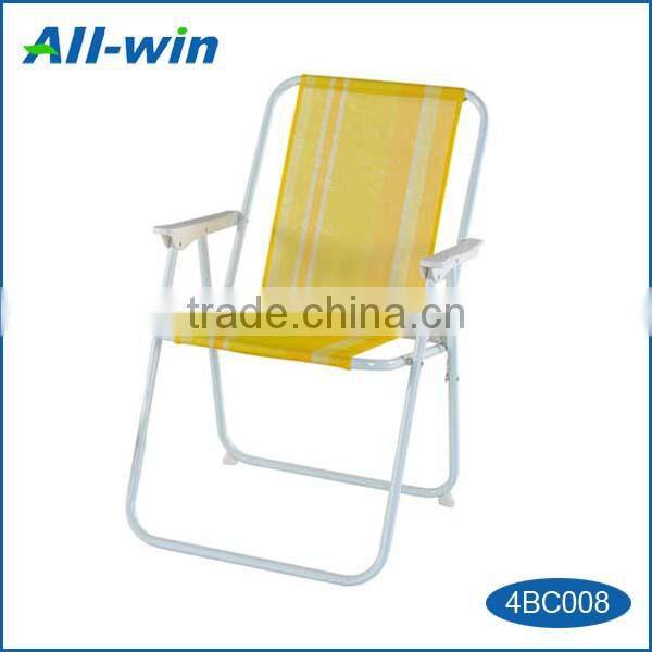 outdoor popular foldable space-saving teslin spring leisure beach chair with armrest