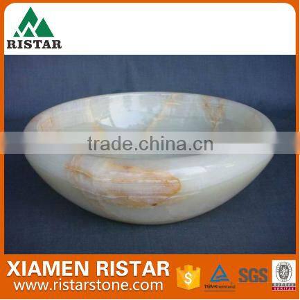 Natural round marble stone bathroom basins and stone sinks RST-RB065