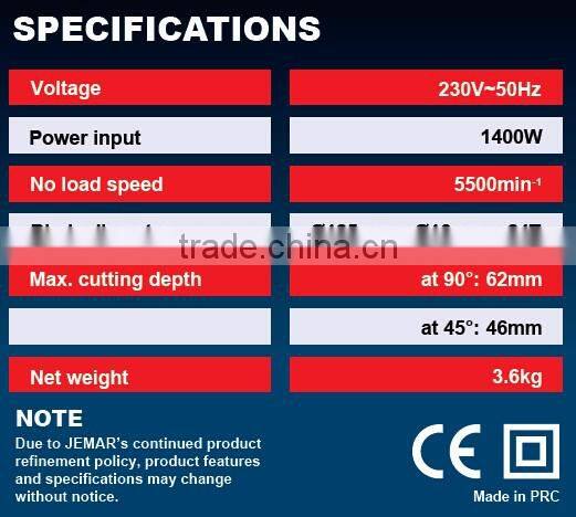 JCS1400 1400W 185mm Electric Circular Saw, wood cutting saw portable, wood hand saw