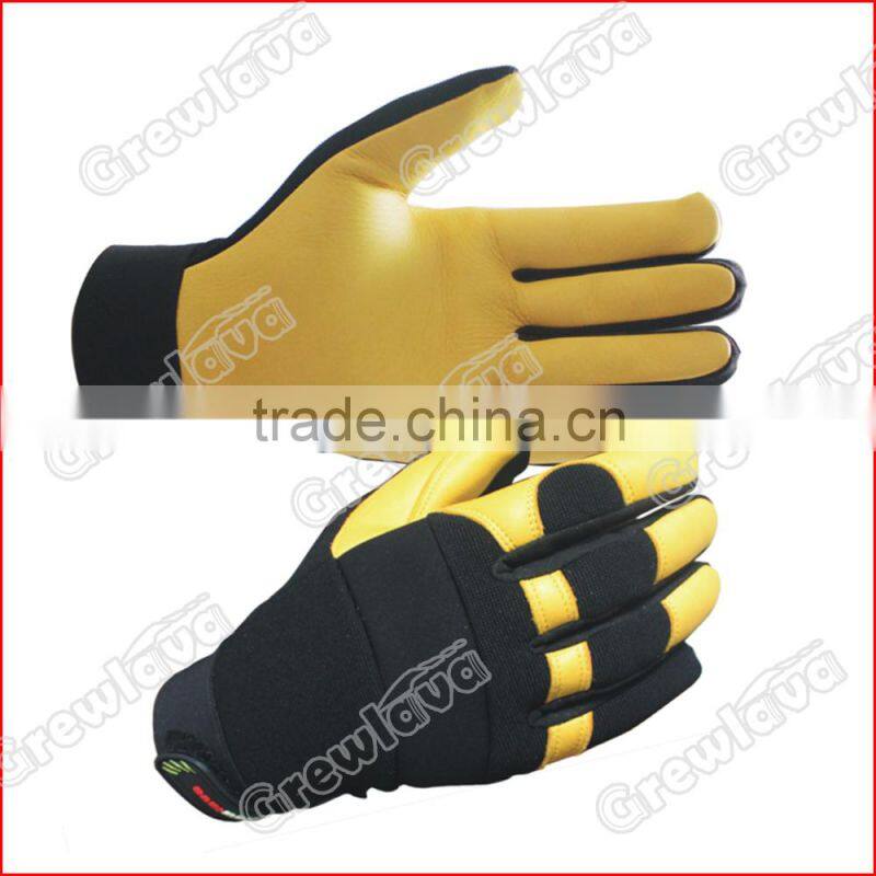 Top Quality Genuine Deerskin Leather Abrasion Gloves for Resistance