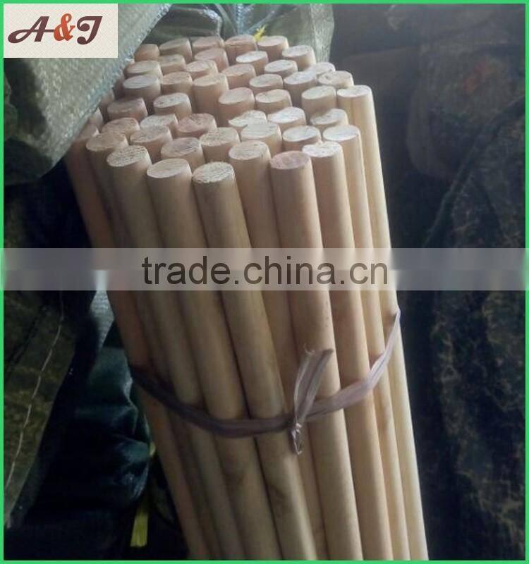 natural broom handles wholesale with one end flat