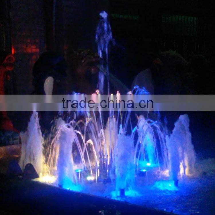 LED music dancing stainless steel round-shaped water fountain