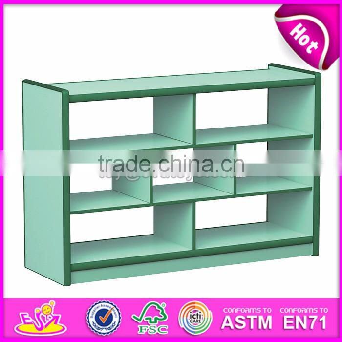 Customize colorful children furniture wooden book cabinet W08C190