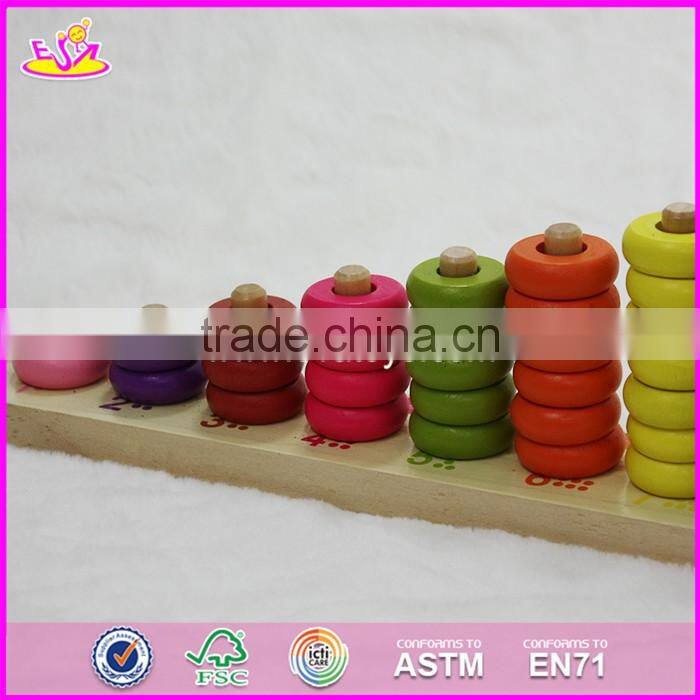 2017 New design kids educational toys wooden stacking blocks W13D124