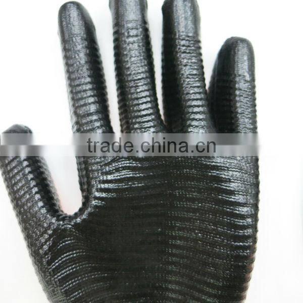 Zebra-stripe Nitrile Coated Nylon Gloves