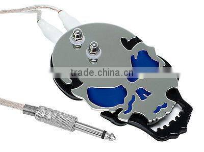 PRO Chrome Stainless Steel Skull Tattoo Flat Foot Pedal Switch Footswitch