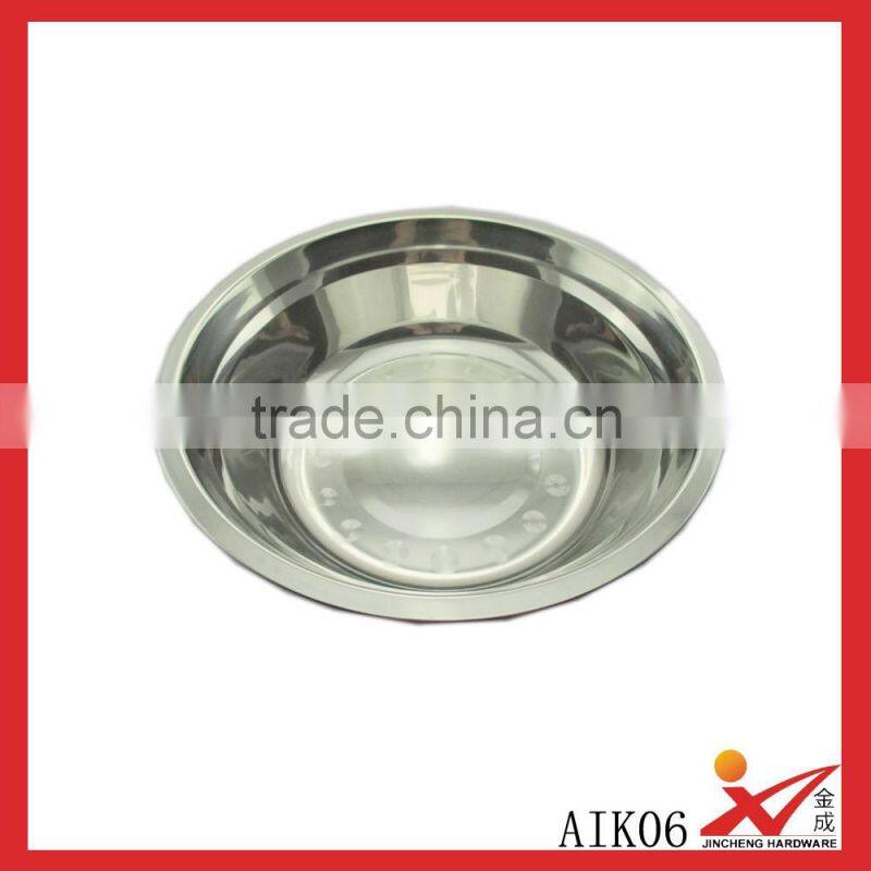 stainless steel round soup plate with strong quality