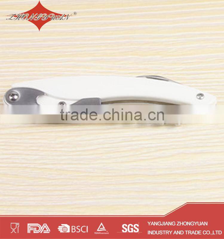 ZY-K1013 zinc alloy corkscrew wine bottle opener with knife