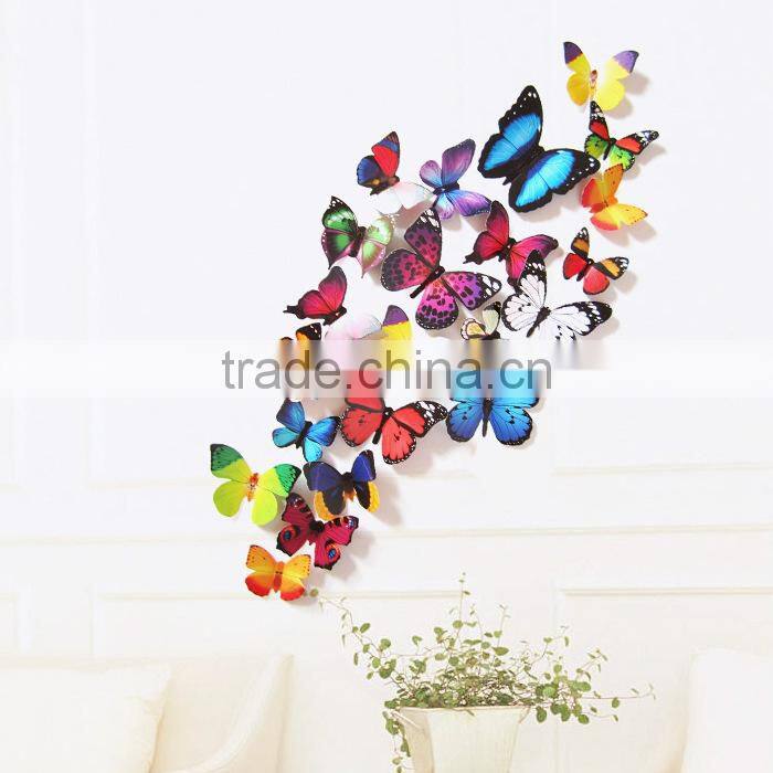 Hot Sale 3D Butterfly Wall Sticker Crafts Butterflies Decor Wall Sticker Decorative