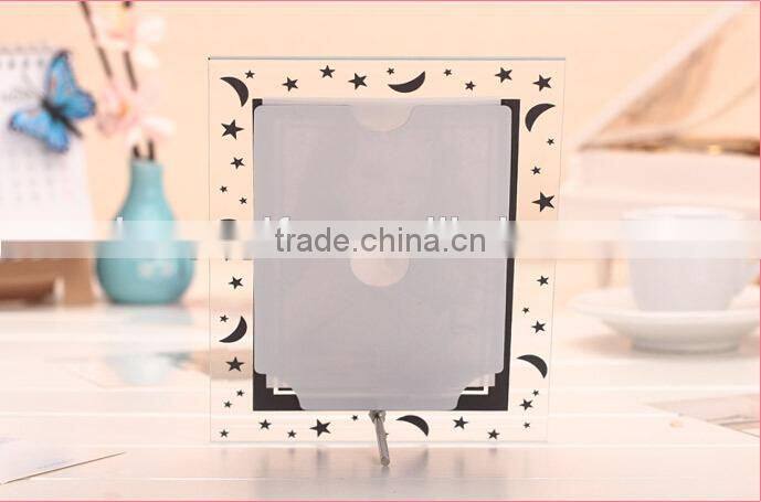 High Quality Glass Photo Picture Frame Transparent Stars Glass Picture Frames