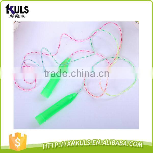 Children skip rope transparent colored plastic rope skipping