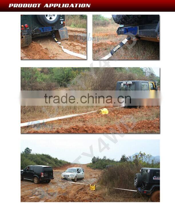auto tow strap with 8,370lbs capacity for off road