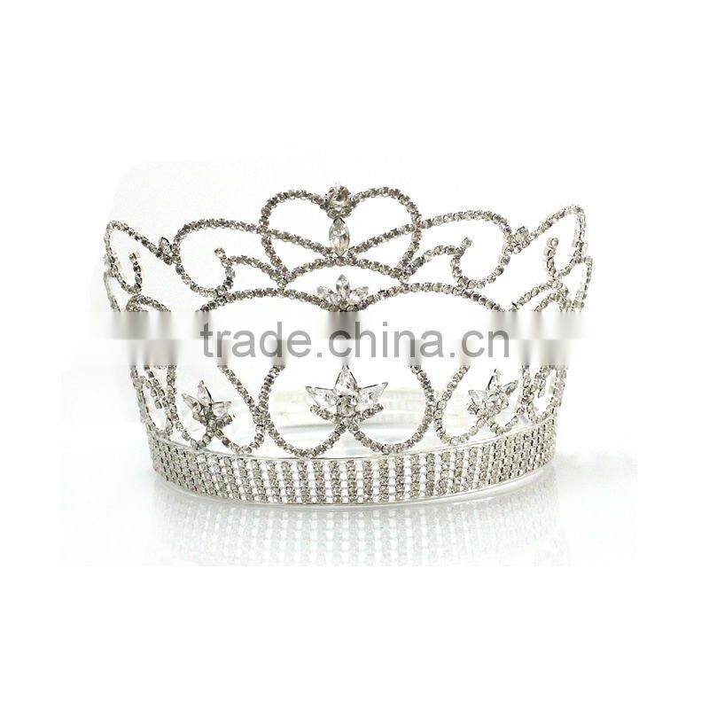 2016 Large Pageant Rhinestone Ornament Hair Crowns Bulk Princess Rhinestone Tiaras H172-139