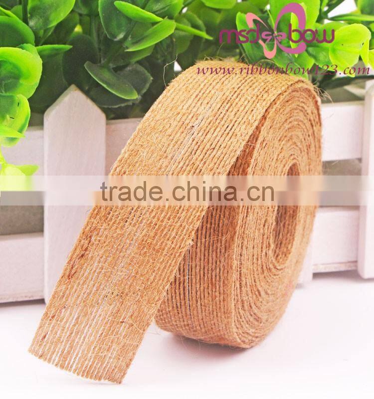 decorative natural burlap ribbon for festival celebrate