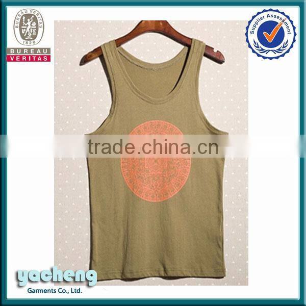 Customize Tank Tops men's fashion style tank top dry fit vest cotton/polyester tank top wholesale