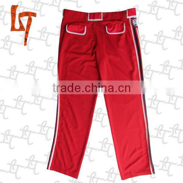 High quality custom free sizes sublimation baseball pants