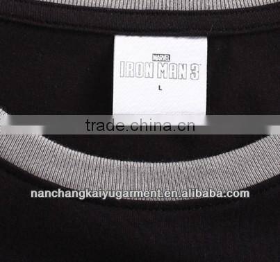 2013 Spring Men's TV Logo Short Sleeve Baseball T-shirt With Iron Man Pattern
