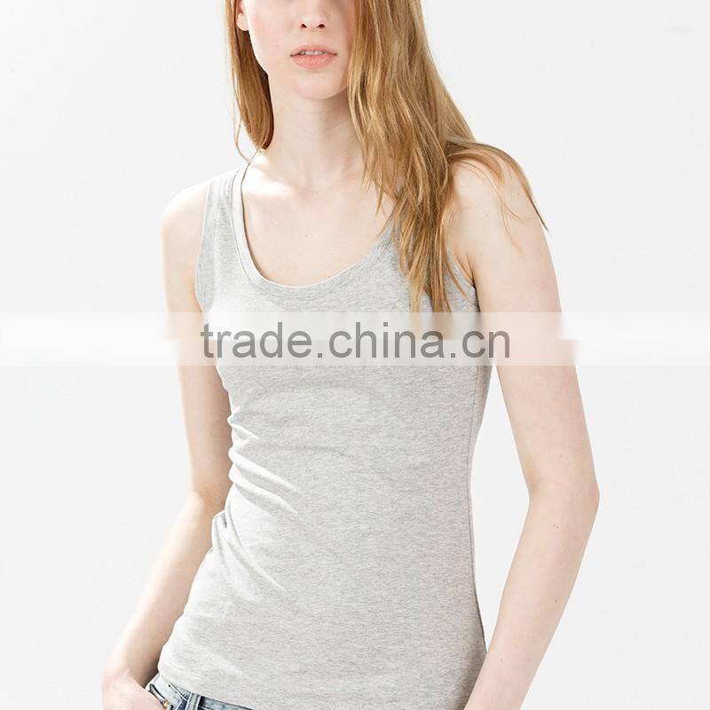 cotton spandex blend sports tank top women sportswear gym singlet ladies tank top