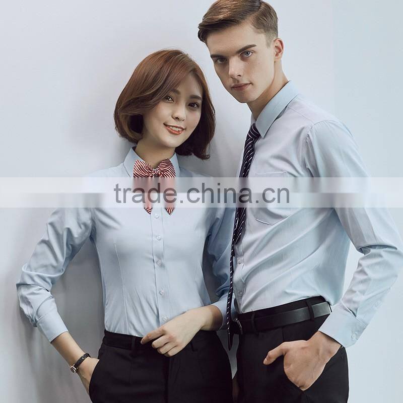 men's dress shirt/business shirt solid color white long sleeve 100%cotton