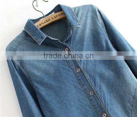 oem service washed thin longline women denim jacket women cheap