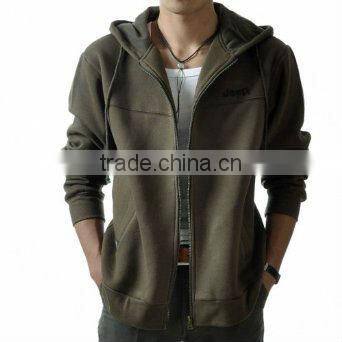 Men 100%cotton outdoor cardigan hoodies