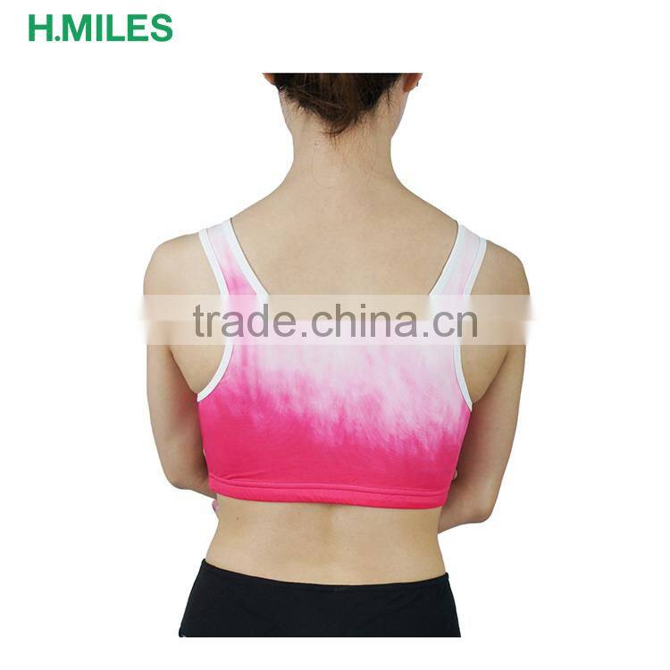 Custom made OEM Women's fitness hot sex plain gym sports bra yoga top