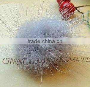 CX-F-01 Mink Fur Cute Ball Fashion Ring