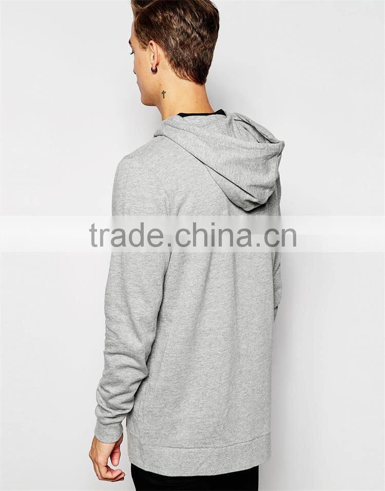 Mens 100% cotton plain hoodie zip up hoodie manufacturers