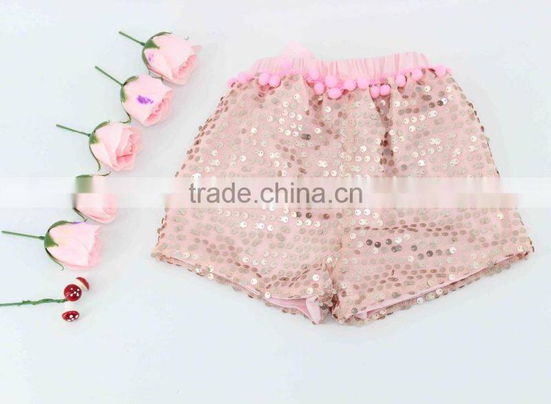 Baby girl new design color combination shorts for summer plain color kids shorts