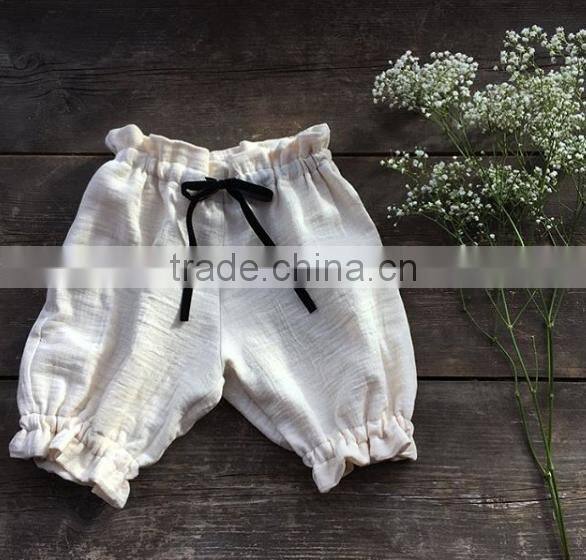 Baby Clothes OEM ODM Service Linen Fabric Garments Harem Pants Shorts