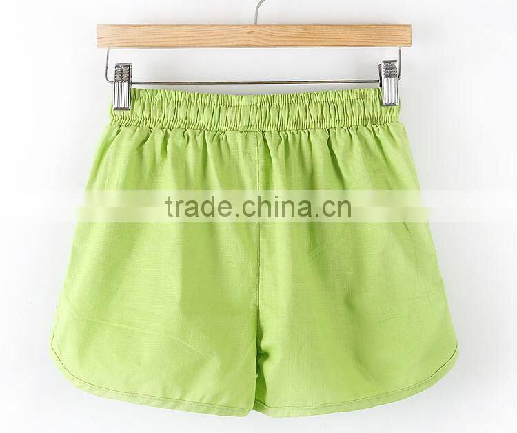 2016 OEM wholesale custom linen/cotton blank sweat shorts