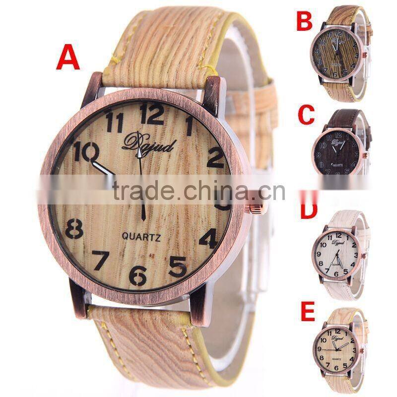 Newest wooden leather watch custom logo fashion wrist watch
