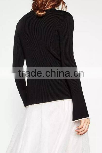 EY0855S Ladies Women Pullover Sweater Turtleneck Sweater