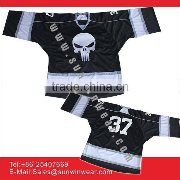 high quality 100% Polyester Blank Plain Custom Cheap Hockey Jersey/ice hockey jerseys