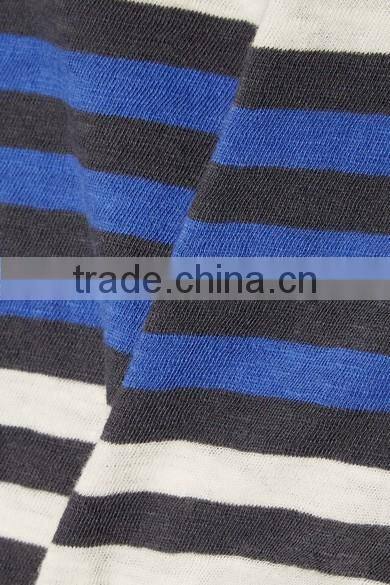 Comfortable Slip On 100% Cotton Womens Loungewear with Attached Belt in Colorful Stripes