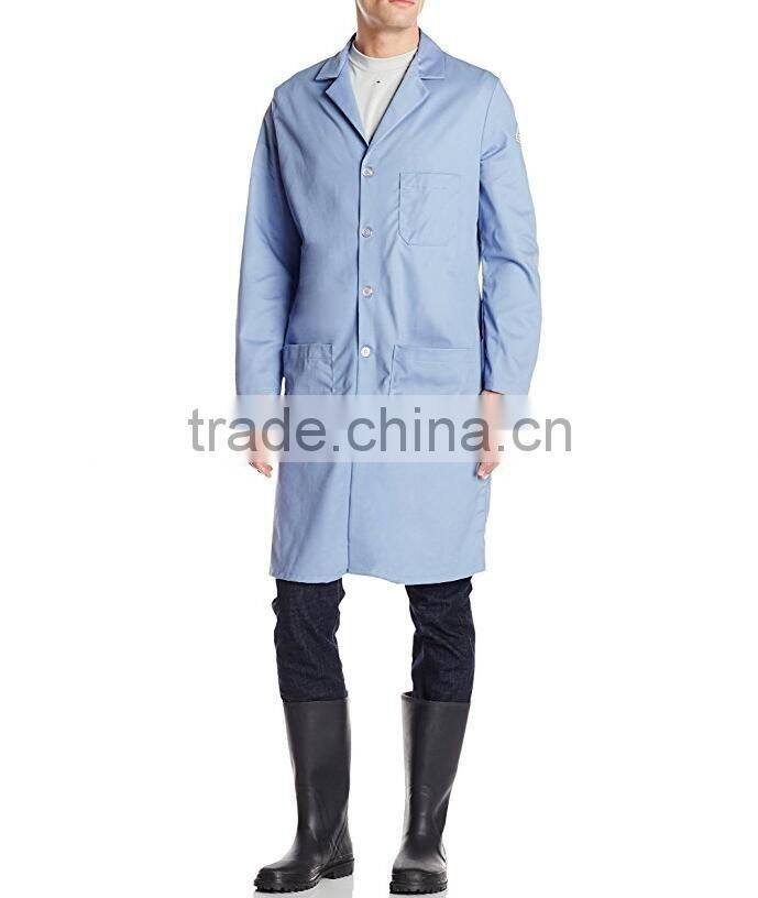 Quality men warm-up scrub jackets long white pockets jacket