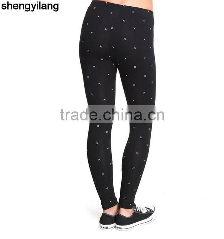wholesale women fitness leggings custom fashion Polka Dot printing tight leggings guangzhou supplier