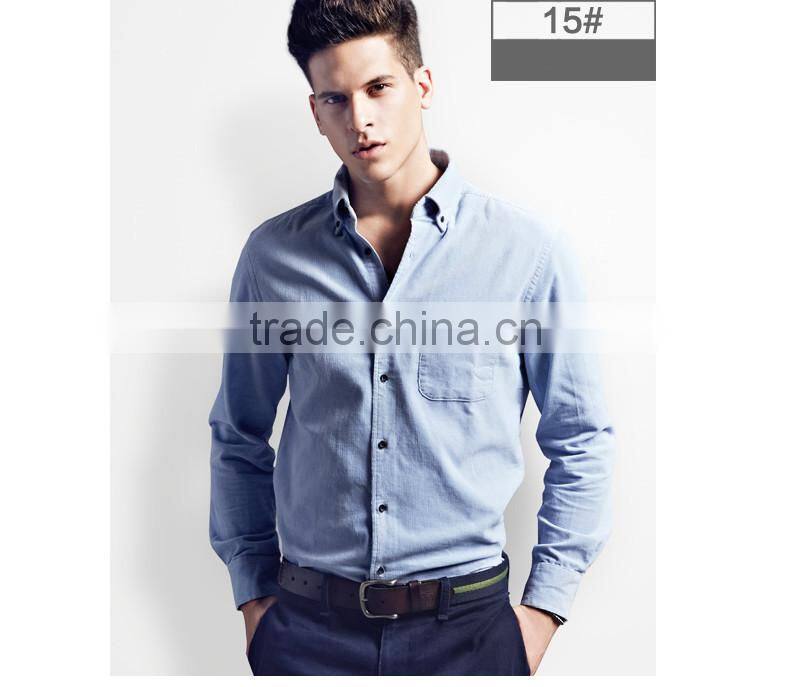 2014 New Style Fallow Jeans corduroy navy blue Shirt For Men corduroy shirt
