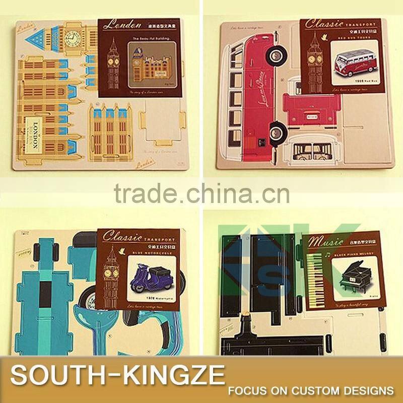 Intelligent Education Toy Europe Style Castle Hard Thick Paper Puzzle