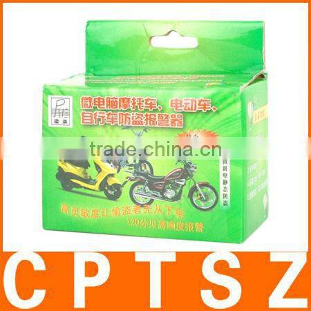 Blue Anti-Theft waterproof Bicycle Motorcycle Alarm Lock with 120 db audio alarm