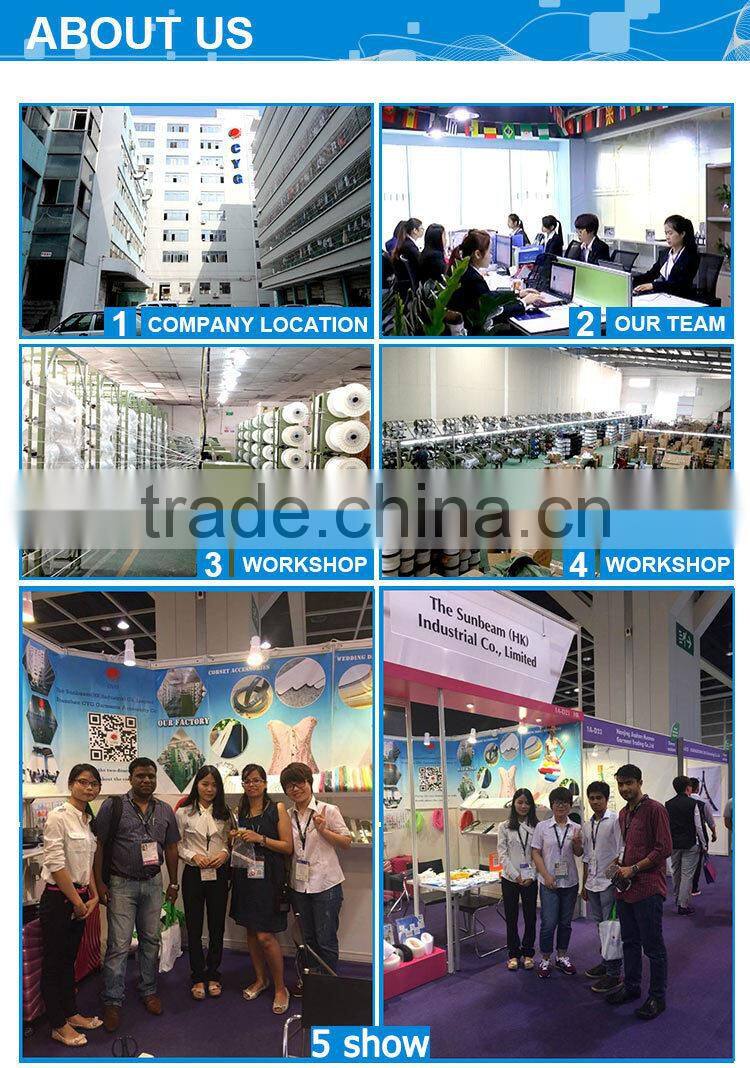 China factory wholesale beautiful solid color velvet fold over elastic