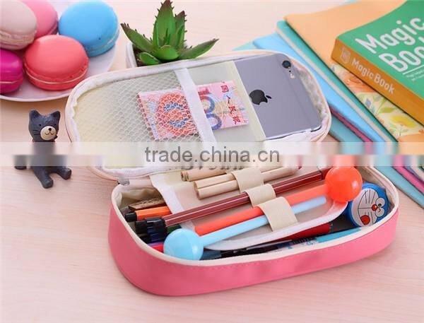 (New) Big Hero 6 pencil box with high quality, PU pencil case for kids, Cartoon pencil box for school children