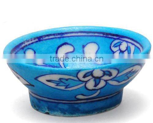 Vintage Blue Pottery Crockery Bowls Dinnerware