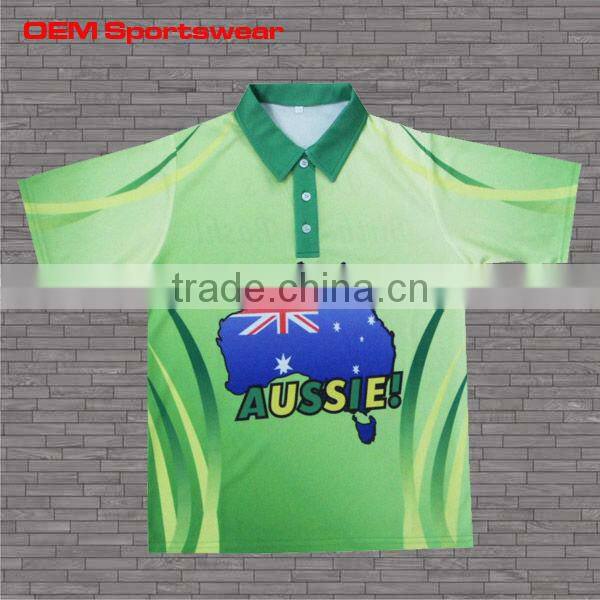 Fashion sublimation custom mens polo shirt